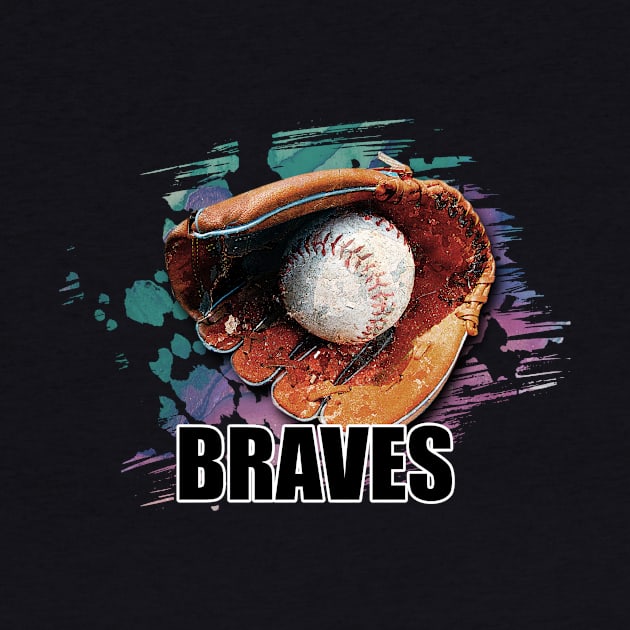 Retro Proud Team Name Braves Classic Style Baseball by WholesomeFood